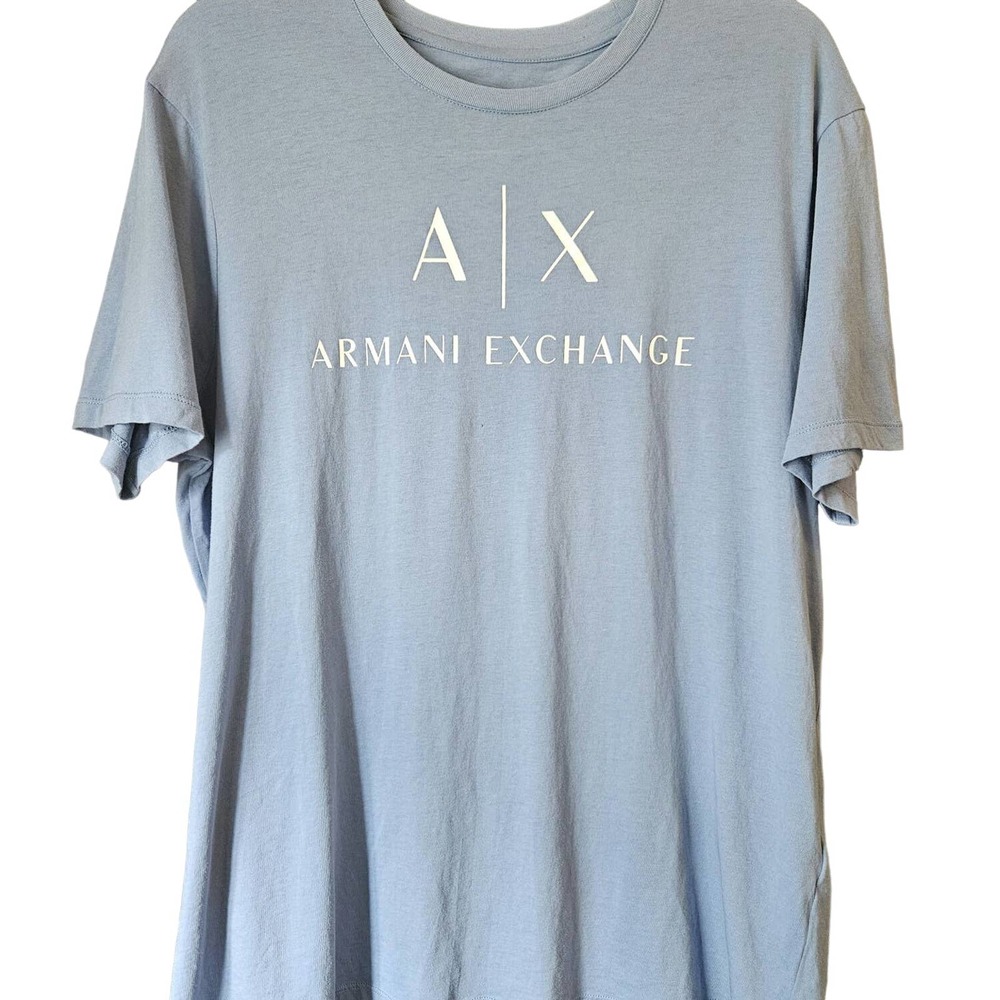 Mens Armani Exchange T-Shirt Light Blue.  Size XL